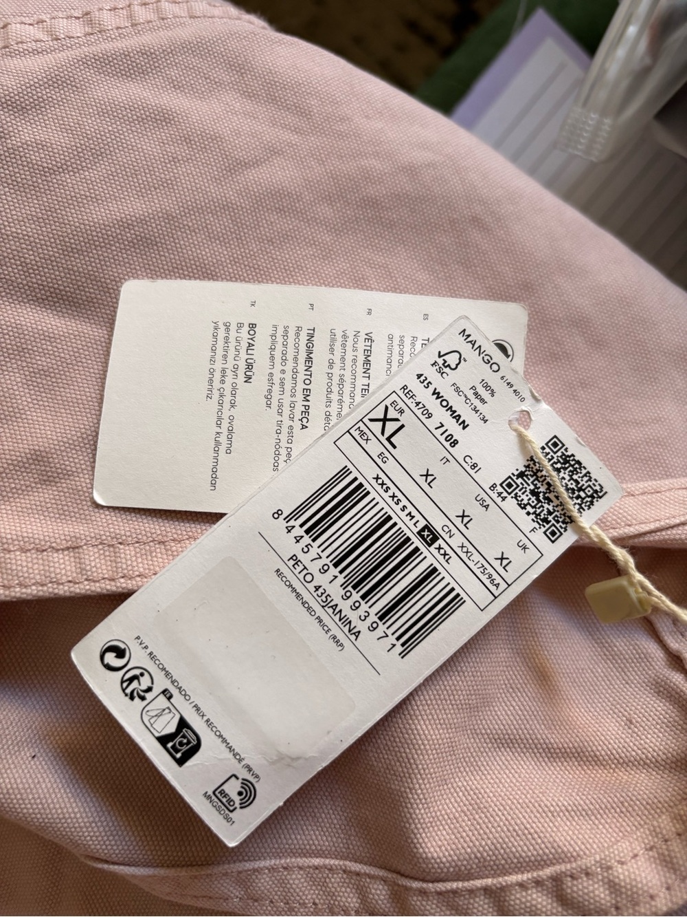 Mango Blush Pink Cotton Overalls - Picture 9 of 11